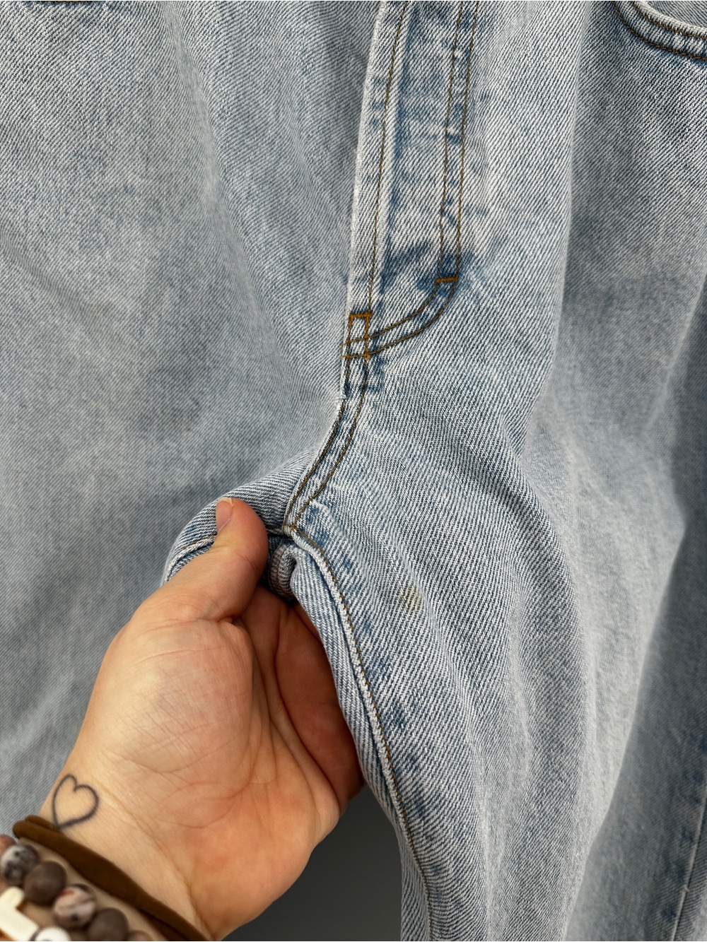 Calvin Klein VTG Y2K Heritage Streetwear Light Wash Straight-Leg Jeans Sz32 - Picture 5 of 16